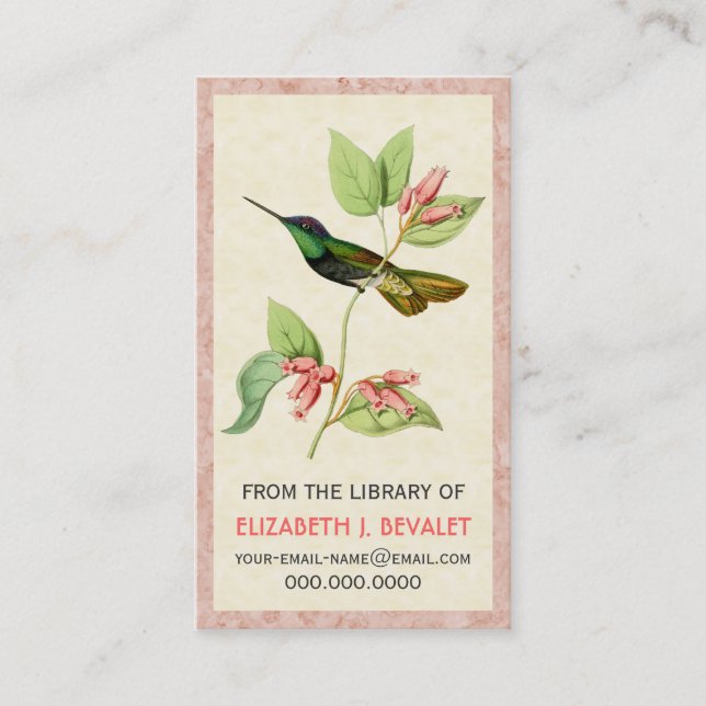 Magnificent Hummingbird Personalised Media Cards (Front)