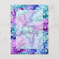 Magnificent hydrangea blossoms birthday card