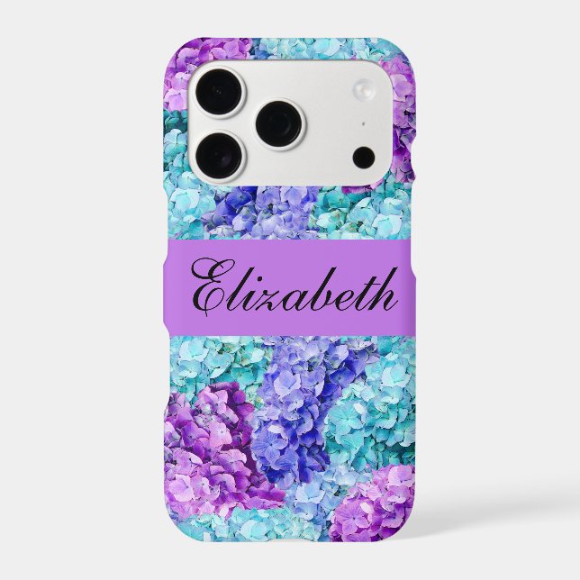 Magnificent hydrangea blossoms, personalizable    (Back)
