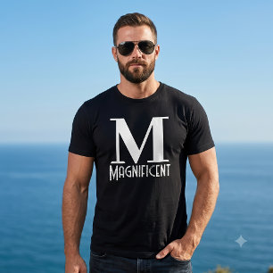 Magnificent Initial Letter Monogram M for best men T-Shirt