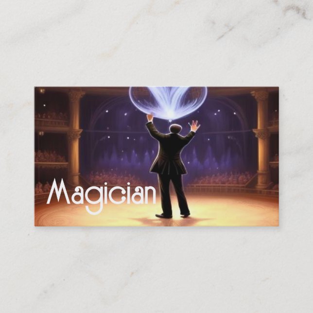 Magnificent Magic Act Magician  Business Card (Front)