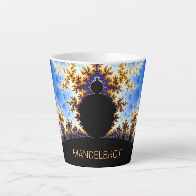 Magnificent Mandelbrot Fractal Latte Mug (Front)