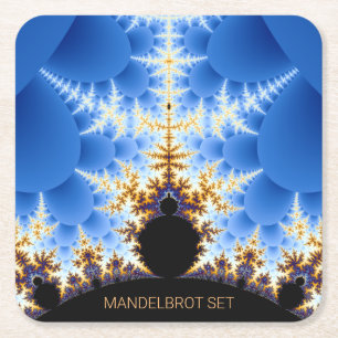 Magnificent Mandelbrot Fractal Square Paper Coaster