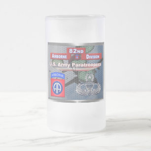 Magnificent Master Jump Wings 82nd Airborne Divisi Frosted Glass Beer Mug