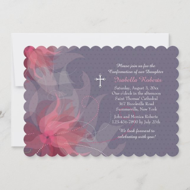 Magnificent Mauve Invitation (Front)