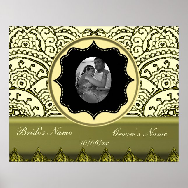 Magnificent Mehndi Mandalas (Gold Effect) Poster (Front)