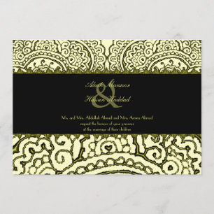 Magnificent Mehndi Mandalas (Gold Effect) Wedding Invitation