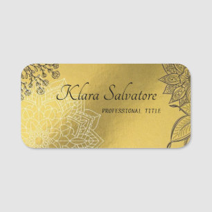 Magnificent Modern Beautiful Perfect Gold Name Tag