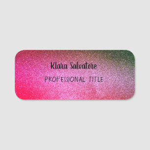 Magnificent  Modern Elegant Purple Glitter  Name Tag