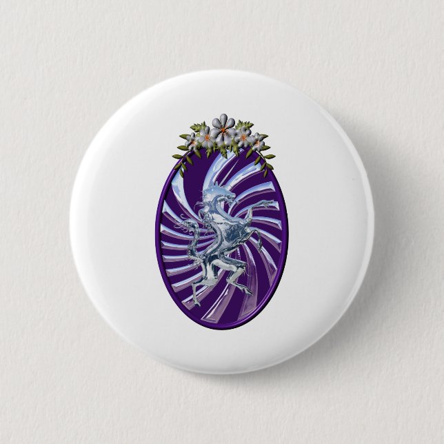 Magnificent Mythical Unicorn 6 Cm Round Badge (Front)