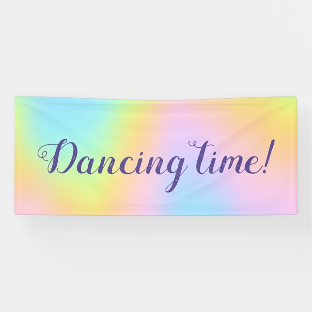 Magnificent Pastel Rainbow Wedding Banner (Horizontal)