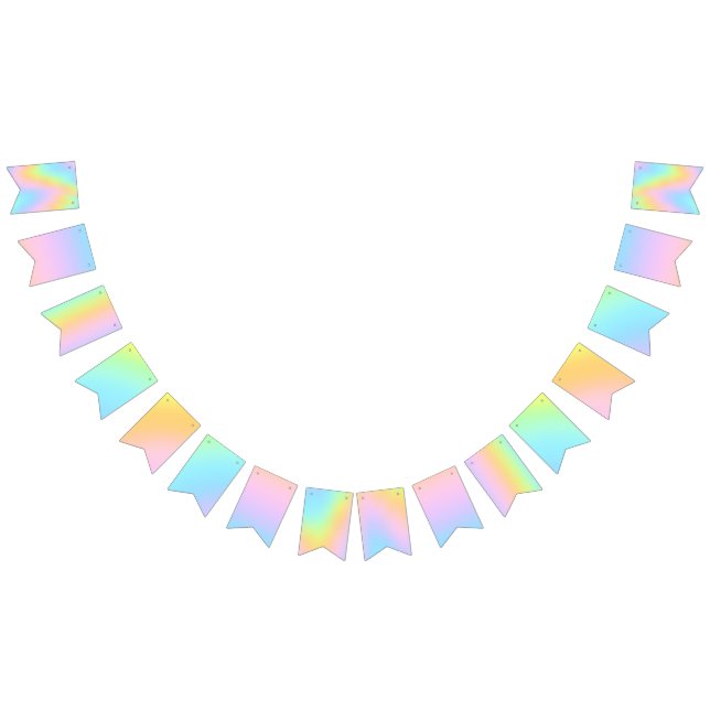 Magnificent Pastel Rainbow Wedding Bunting (All)