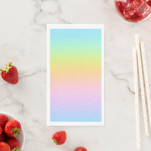 Magnificent Pastel Rainbow Wedding Napkin