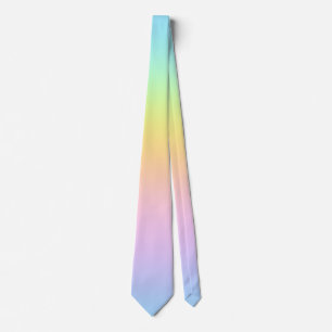 Magnificent Pastel Rainbow Wedding Neck Tie