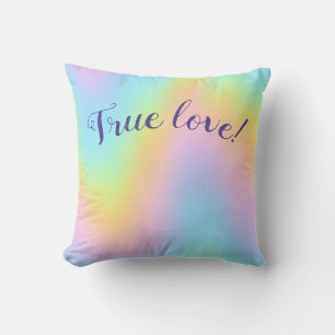 Magnificent Pastel Rainbow Wedding Ring Pillow