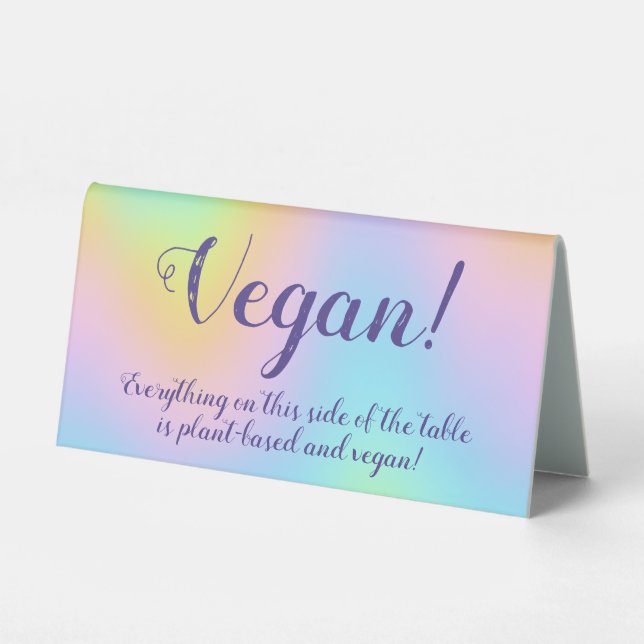 Magnificent Pastel Rainbow Wedding "Vegan" (Front)