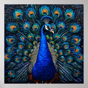 Magnificent peacock poster