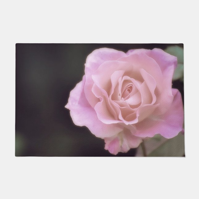 Magnificent Pink Rose Doormat (Front)