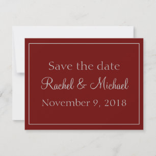 Magnificent Red and Grey Save the Date
