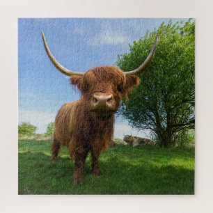 Magnificent Scottish Highland Cow Jigsaw Puzzle