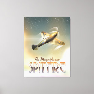 Magnificent Spitfire travel poster print