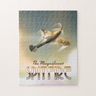Magnificent Spitfire travel poster print Jigsaw Puzzle