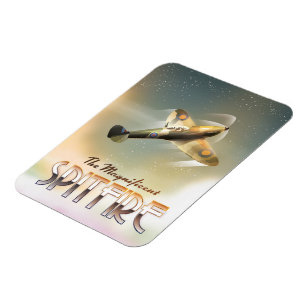 Magnificent Spitfire travel poster print Magnet