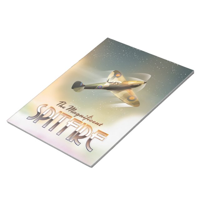 Magnificent Spitfire travel poster print Notepad (Angled)