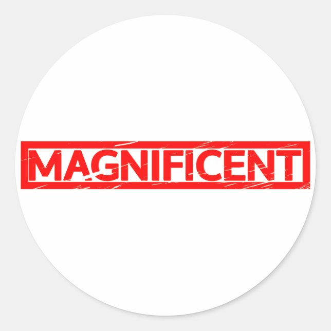 Magnificent Stamp Classic Round Sticker (Front)