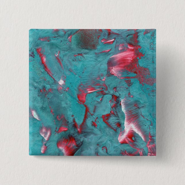 Magnificent Swirled Marble 15 Cm Square Badge (Front)