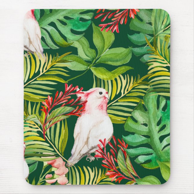 Magnificent tropical plants and birds leggings bab mouse mat (Front)