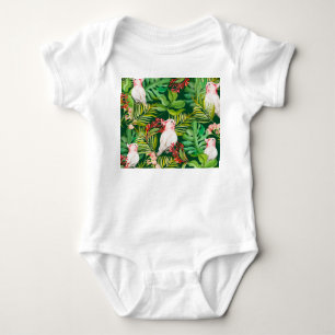 Magnificent tropical plants and birds leggings baby bodysuit