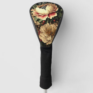 Magnificent Vintage Floral Arrangement Golf Head Cover