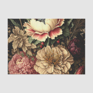 Magnificent Vintage Floral Arrangement  Tissue Paper