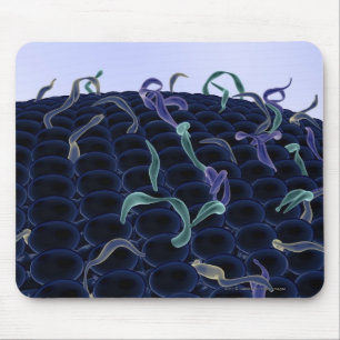 Magnified cell membrane mouse mat