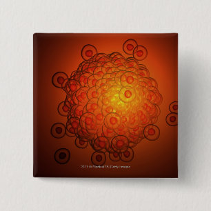 Magnified look at an ovum 15 cm square badge