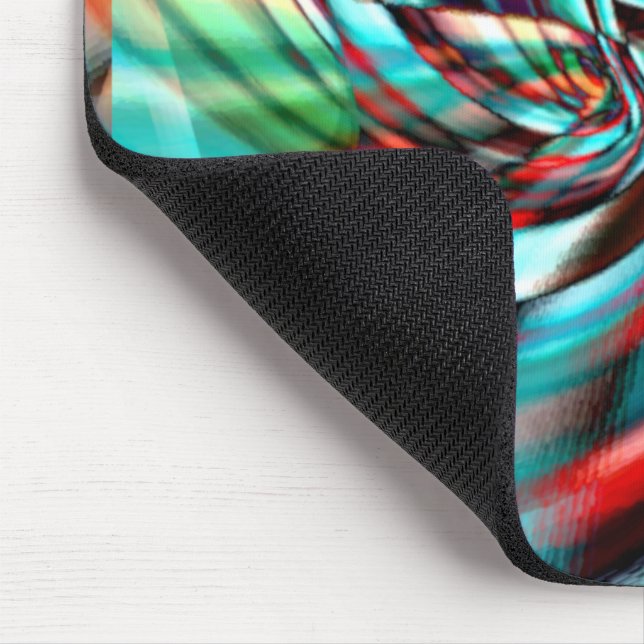 Magnified pixel spiral with hammered glass tone    mouse mat (Corner)