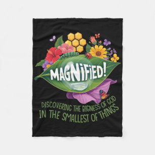 Magnified Smallest Insects Adventure Vbs 2025 2 Fleece Blanket