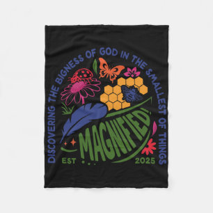 Magnified Vbs 2025 Discovering The Bigness Of God Fleece Blanket