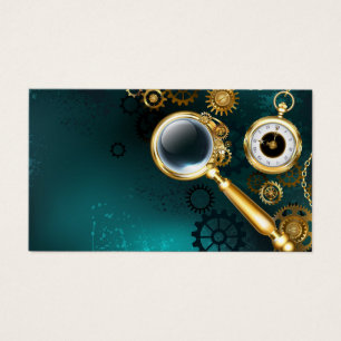 Magnifier in Steampunk Style