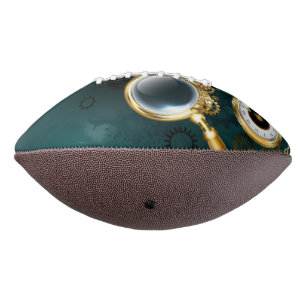 Magnifier in Steampunk Style American Football