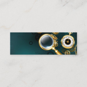 Magnifier in Steampunk Style Calling Card