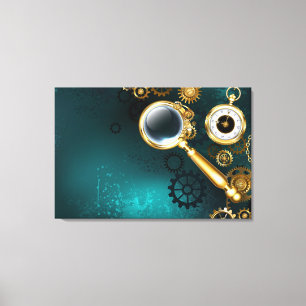 Magnifier in Steampunk Style Canvas Print