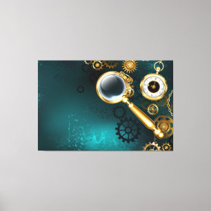 Magnifier in Steampunk Style Canvas Print
