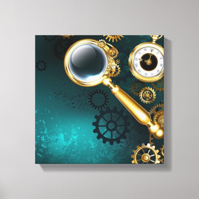 Magnifier in Steampunk Style Canvas Print (Front)