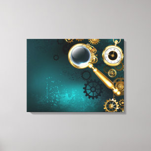 Magnifier in Steampunk Style Canvas Print