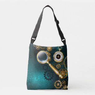 Magnifier in Steampunk Style Crossbody Bag