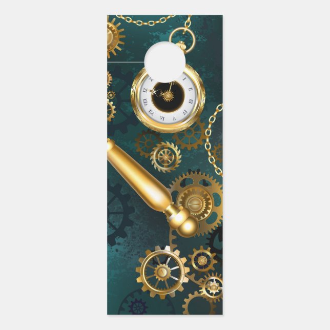 Magnifier in Steampunk Style Door Hanger (Front)