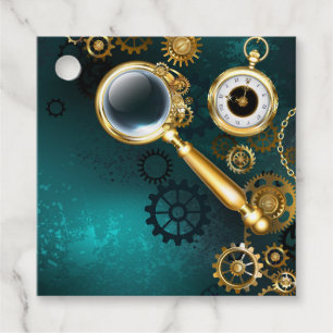 Magnifier in Steampunk Style Favour Tags