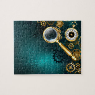Magnifier in Steampunk Style Jigsaw Puzzle